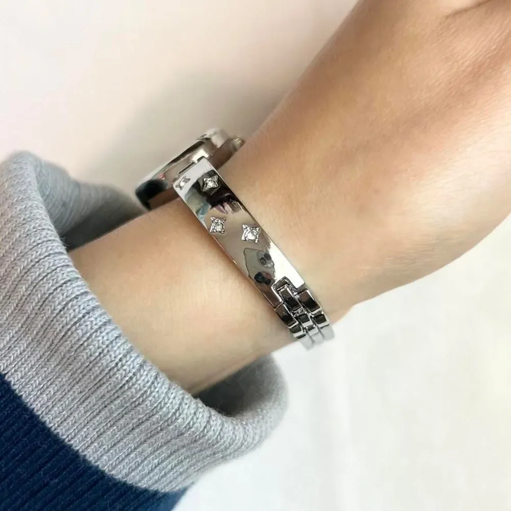 Vintage Inspired Luxury Silver Tone Watch